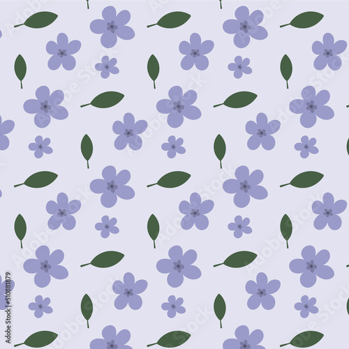 seamless pattern. Simple pretty pattern in small flowers. Small lilac flowers. Light background. Ditsy floral background. The elegant the template for fashion prints. Stock vector. romantic mood