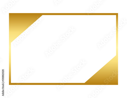 gold simple rectangle frame 