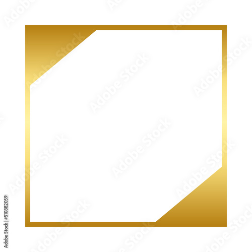 gold simple rectangle frame 