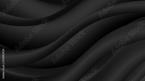 Abstract black line wave background