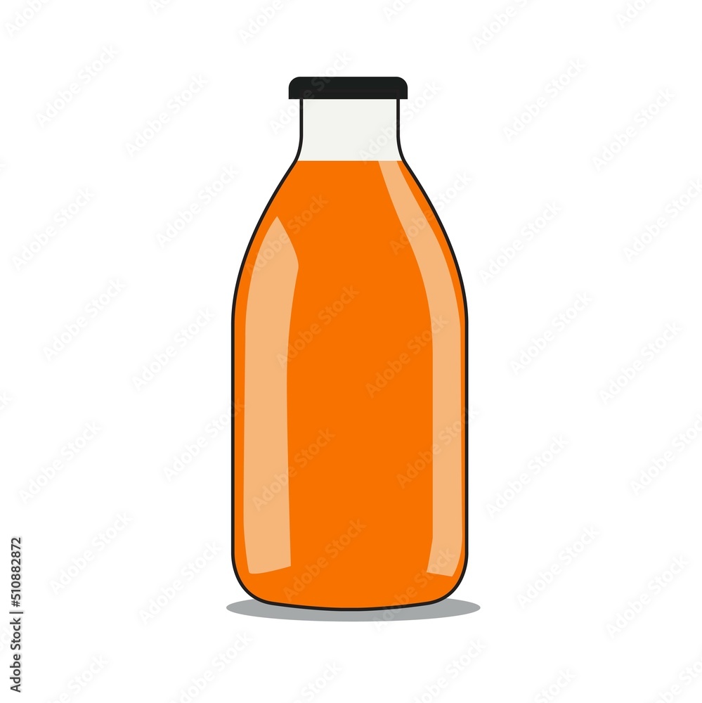 orange juice bottle drink illustratioin vector design orange juice bottle drink illustratioin vector design