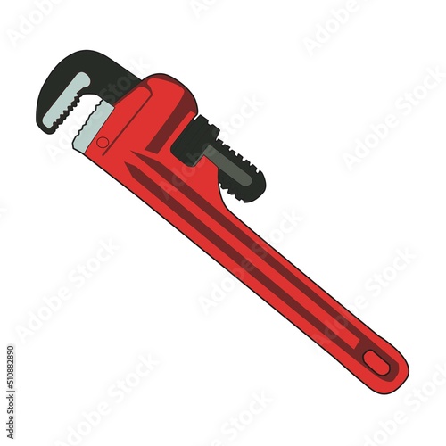 pipe wrench tool illustration vector design