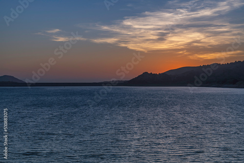 Sunset at Lake Cachuma in Santa Barbara county  CA.