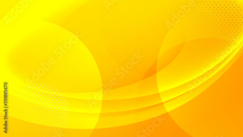 Circle Yellow orange abstract background Web banner with Bright waves Bubble