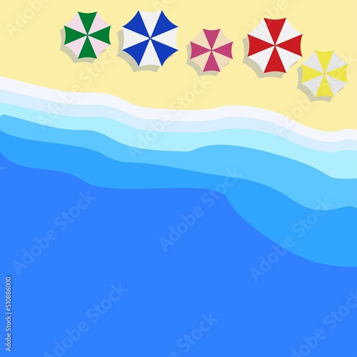 Beach umbrella. Rest. Vector illustration