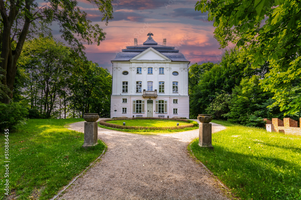Palace and Park Complex in Ostromecko, Poland.