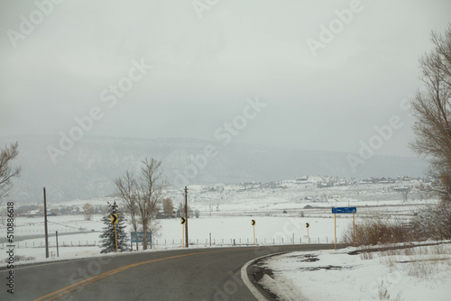 snow covered road