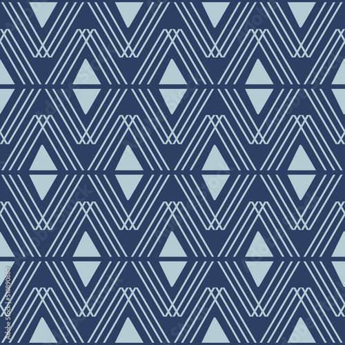 Geometric simple mid century seamless pattern with triangles