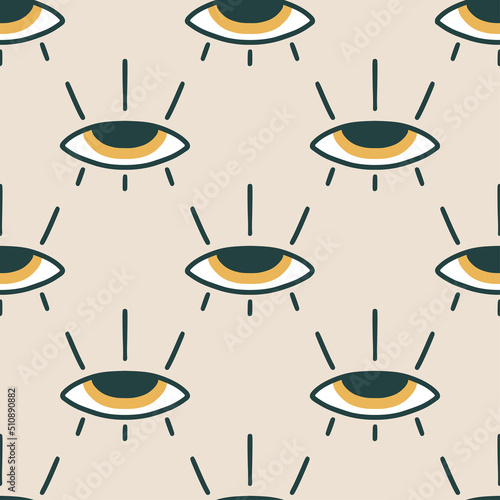 Seamless pattern with eyes