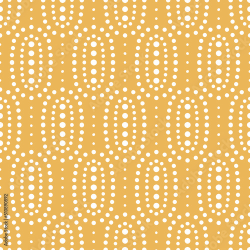 Geometric simple mid century seamless pattern with ovals and dots