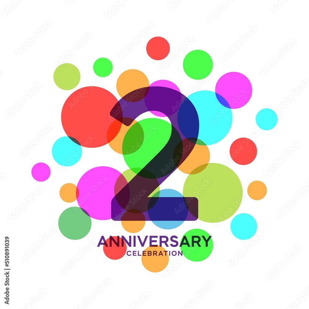 2 Years Anniversary Celebration Vector Template Design Illustration 2 Years Anniversary Celebration Vector Template Design Illustration