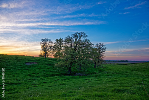 Sunset over a unknown Iowa Farm