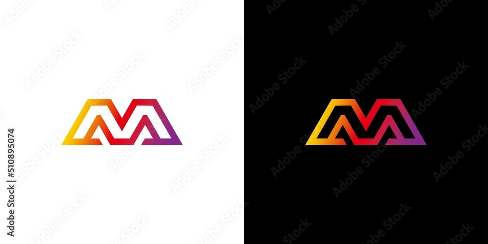 Strong and modern letter M initials logo design Strong and modern letter M initials logo design