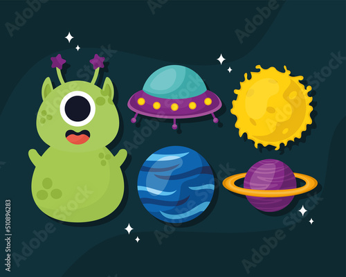five space icons