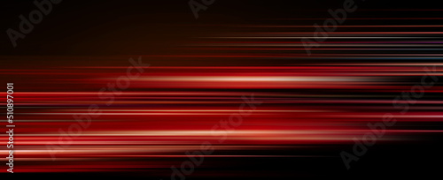 Canvas Print red light trails on dark background