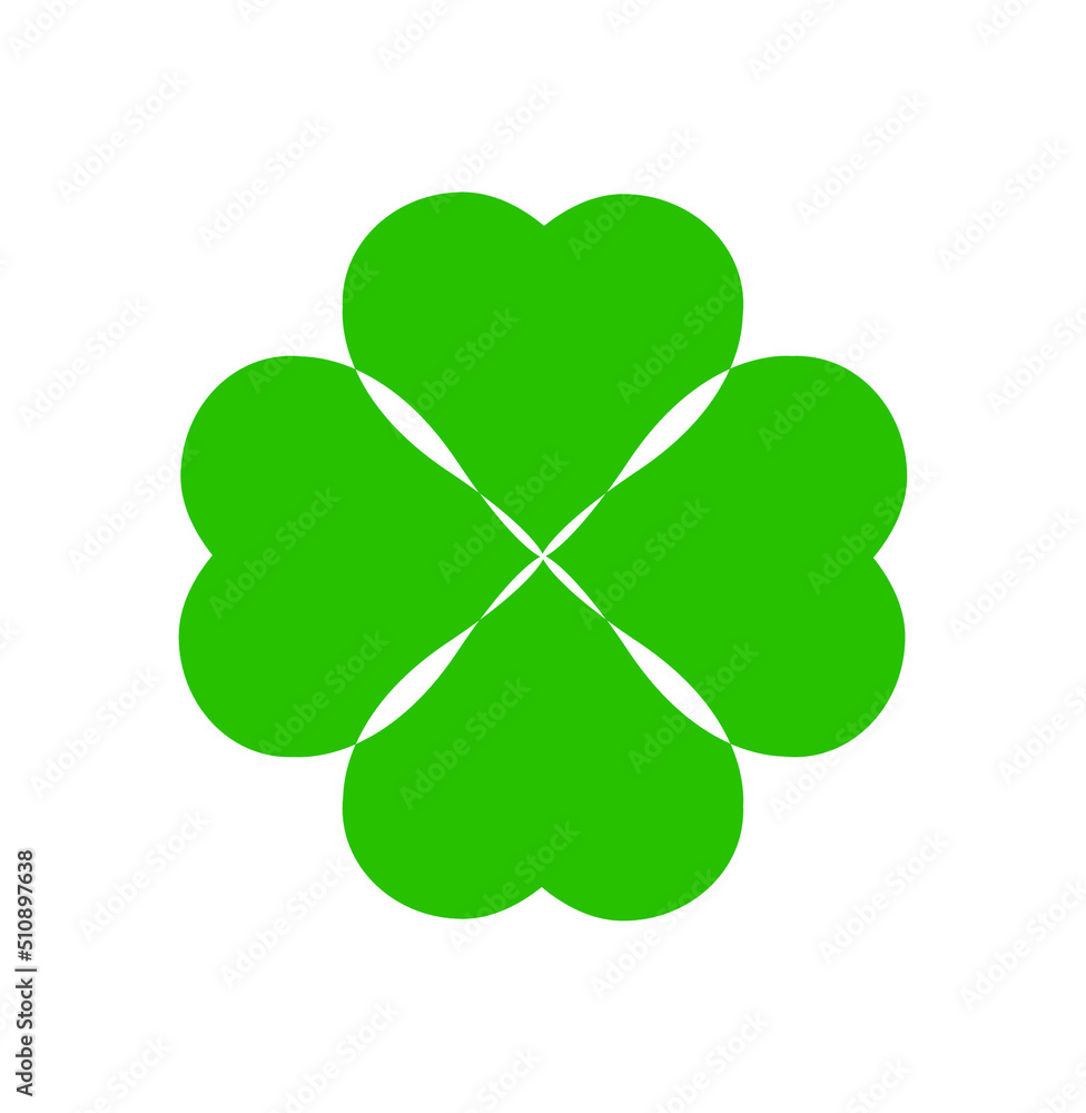 4 green hearts monogram icon. green hearts icon. 4 green hearts monogram icon. green hearts icon.