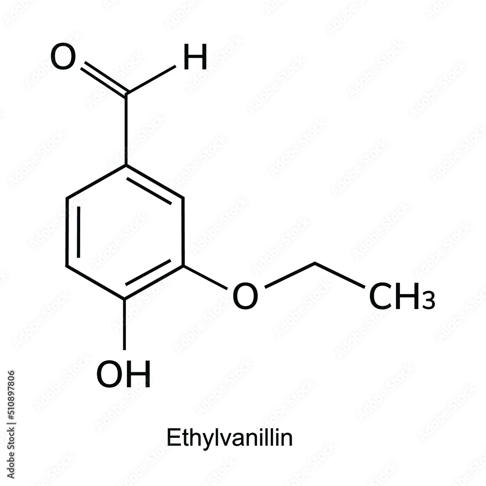 Structural chemical formula on white background Structural chemical formula on white background