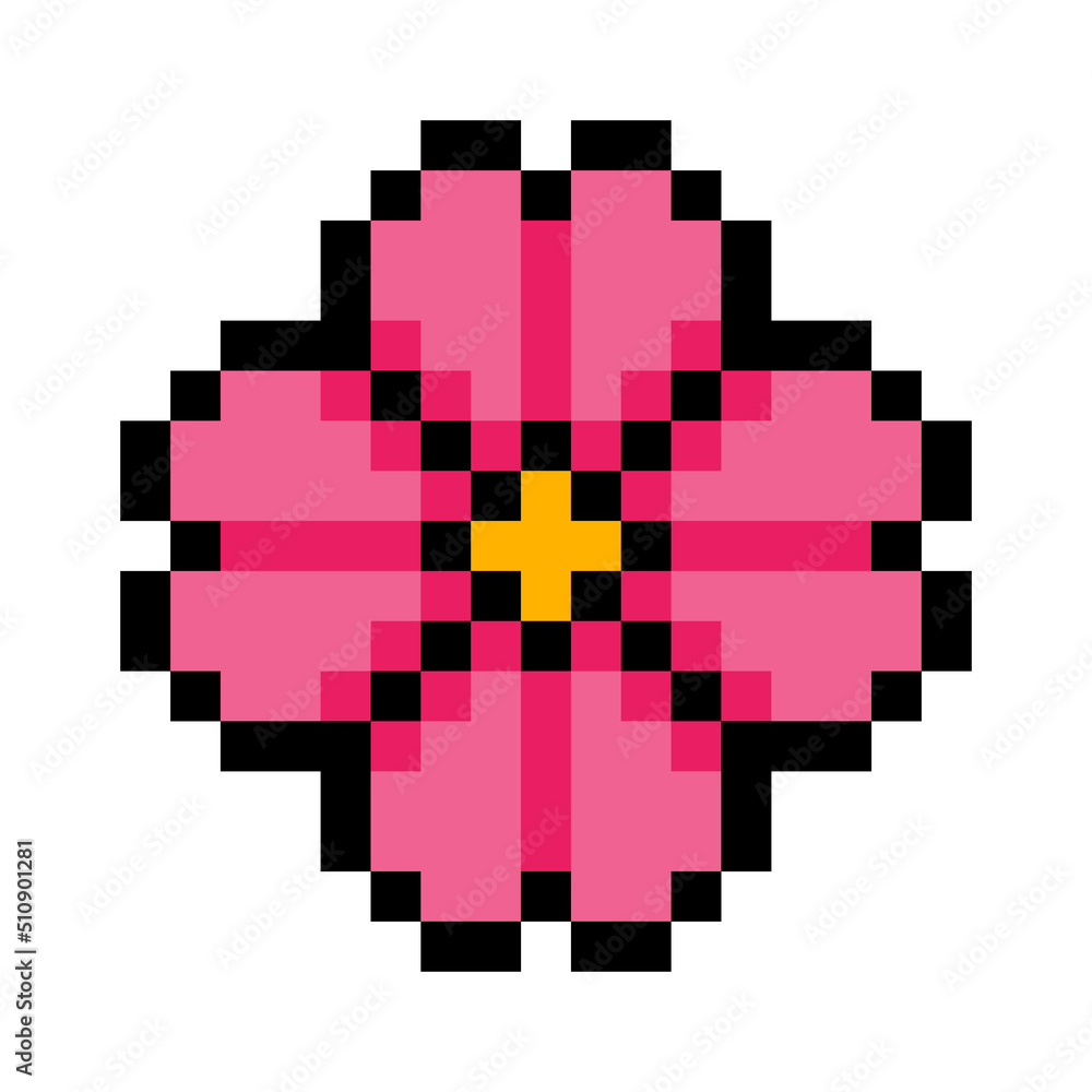 Fototapeta premium pixel flower 