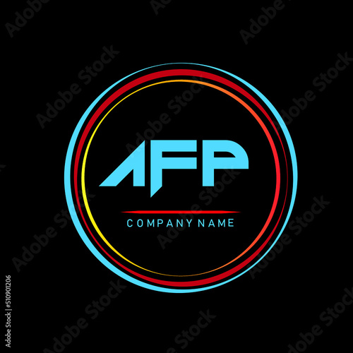 AFP,A F  P letter initial beauty monogram logo design ,fashion, creative letter logo design ,
 A F P creative letter logo design, Initials A F P Logo Linked With Circle,letter logo design,letter  photo