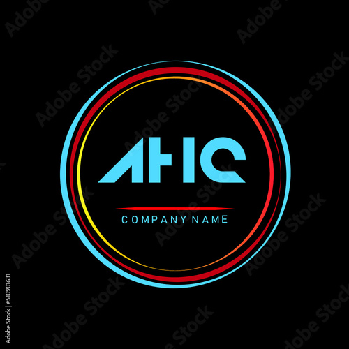 AHC,A H  C letter initial beauty monogram logo design ,fashion, creative letter logo design ,
 A H C creative letter logo design, Initials A H C Logo Linked With Circle,letter logo design,letter  photo