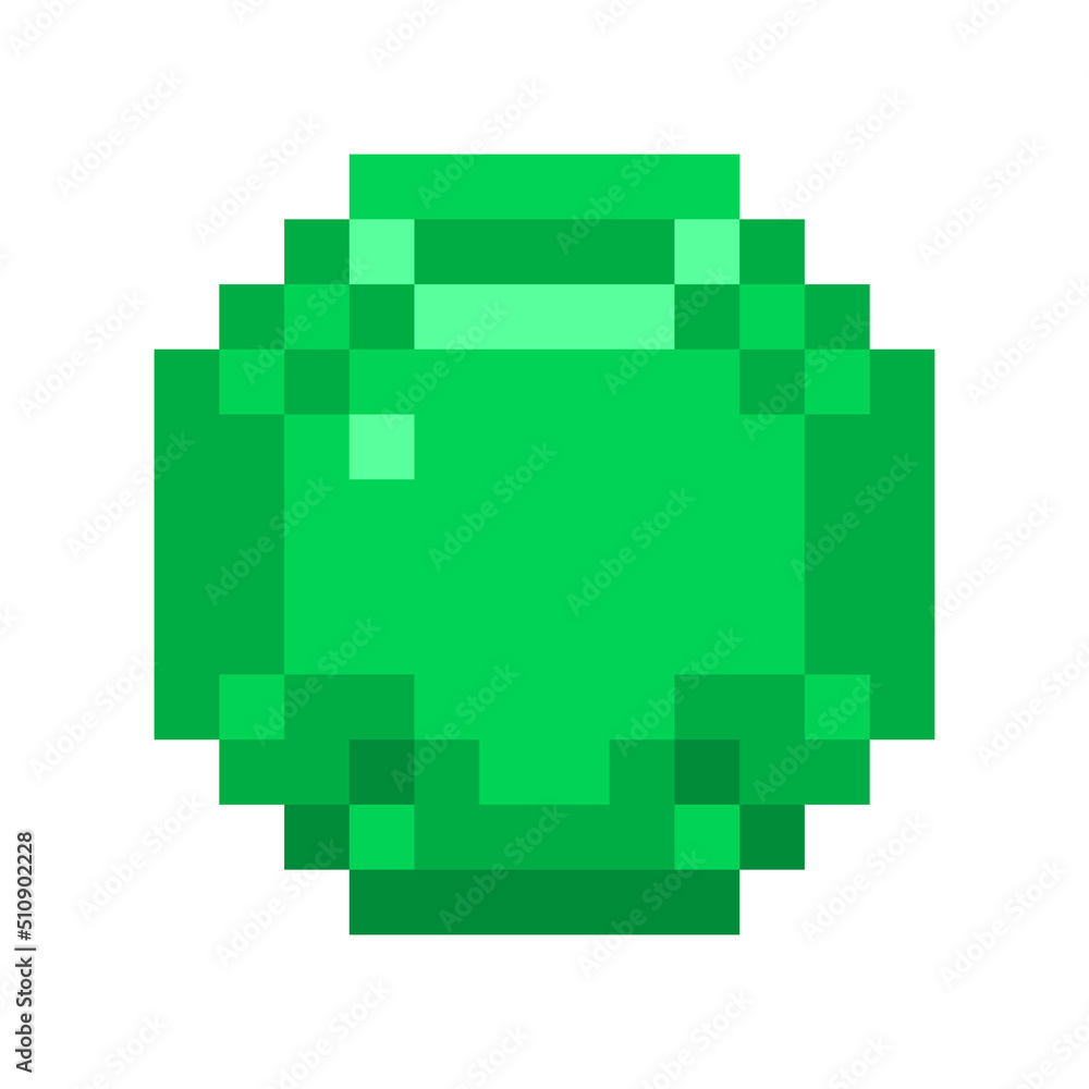 Fototapeta premium pixel emerald 