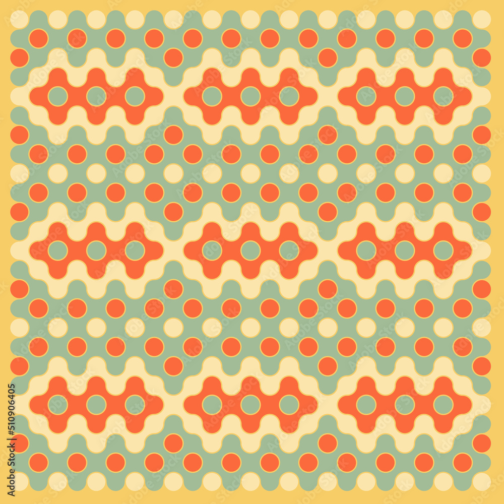 Multicolor truchet tiling connections illustration Multicolor truchet tiling connections illustration