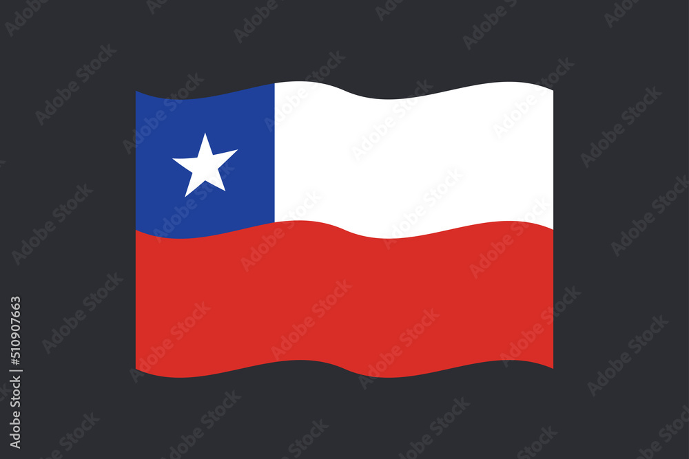 Flag of chile vector design. Chilean national symbol. Flag of chile vector design. Chilean national symbol.