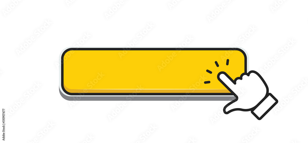 Click button with hand clicking icon. Simple vector. Click button with hand clicking icon. Simple vector.