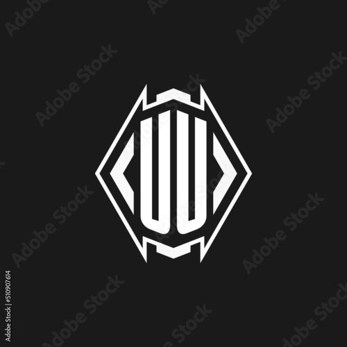 Letter UU initial esport creative simple logo design style