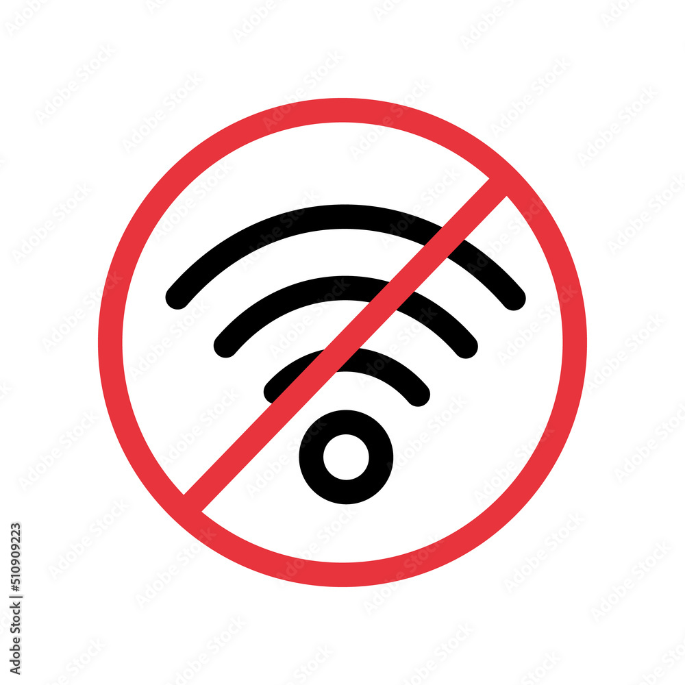 No connection to Wi-Fi. Vector. No connection to Wi-Fi. Vector.