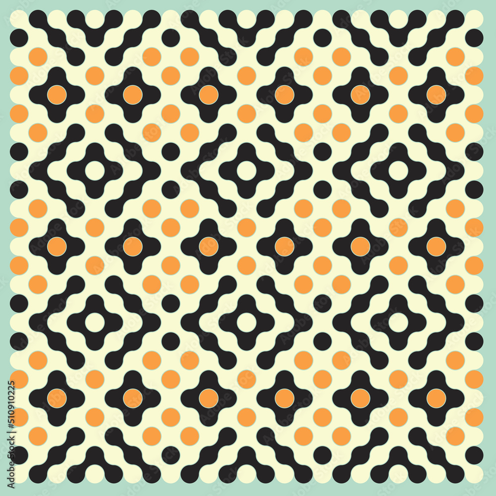 Multicolor truchet tiling connections illustration Multicolor truchet tiling connections illustration