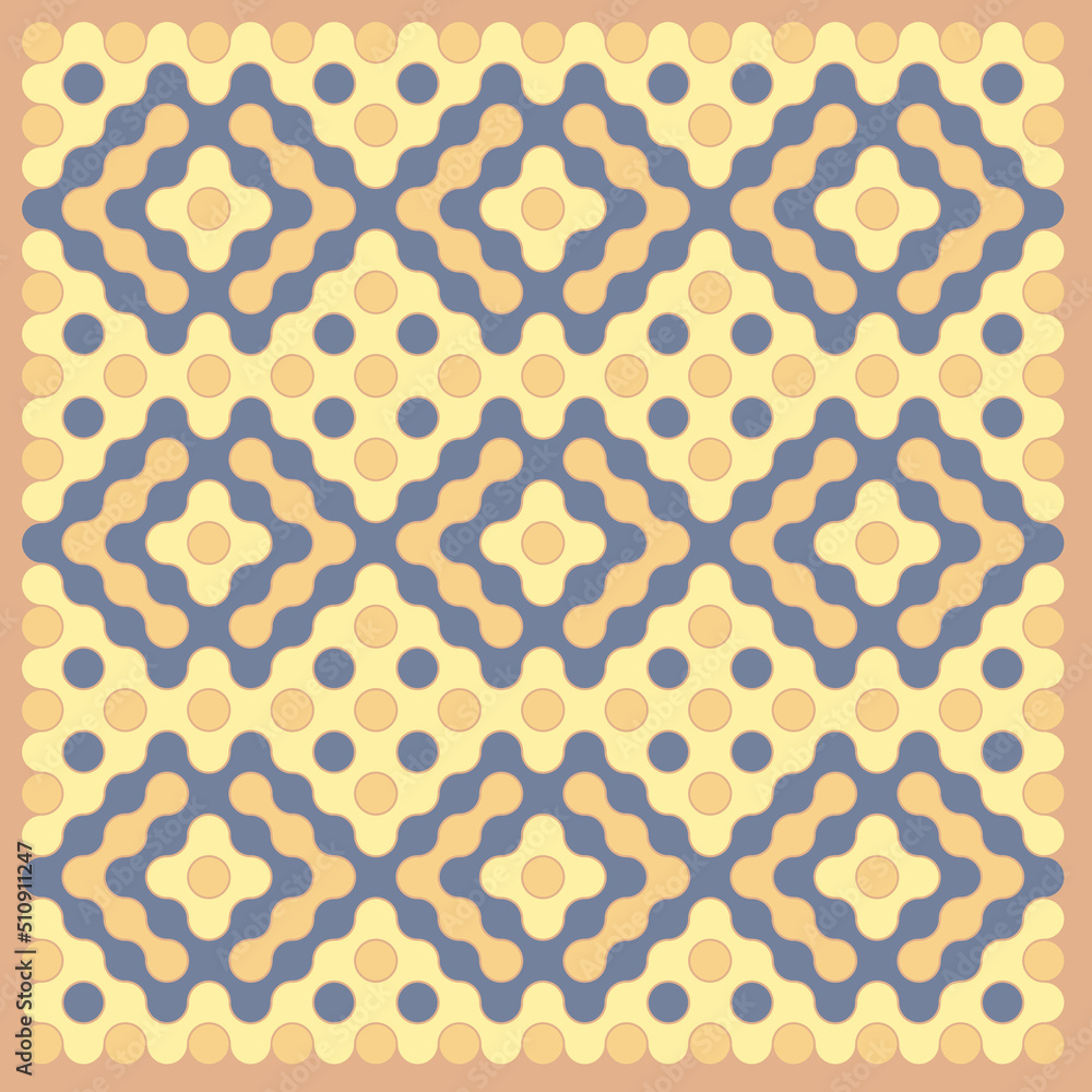 Multicolor truchet tiling connections illustration Multicolor truchet tiling connections illustration
