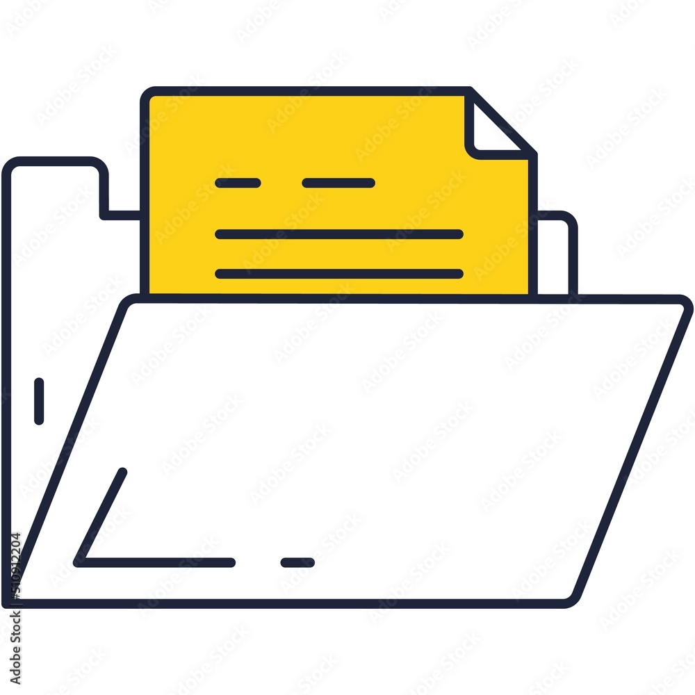 Folder with file document icon vector pictogram