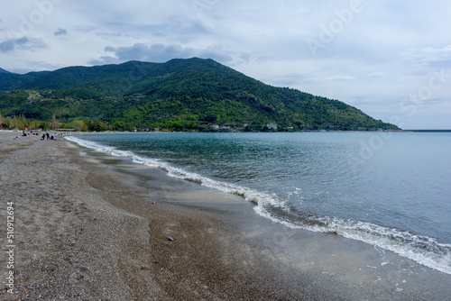 La spiaggia di Sapri nell'Italia meridionale