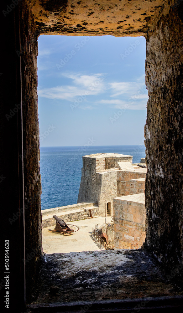 window in the sea and castle