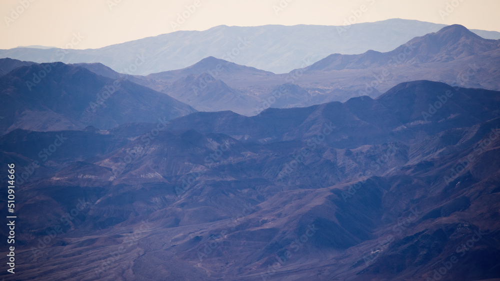 Distant Mountains in Death Valley, California