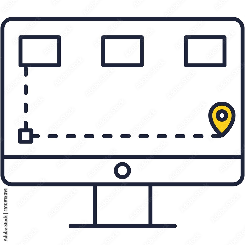 Delivery and tracking online service icon vector