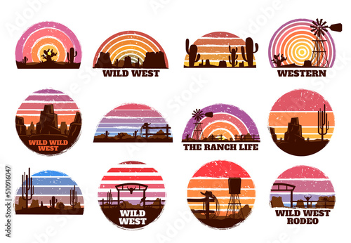 Valokuva Retro wild west sunset