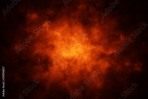 Dark orange red fire flame cloud dark red copy space illustration background. 