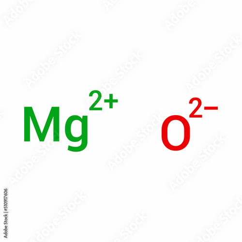 magnesium oxide (mgo) vector illustration