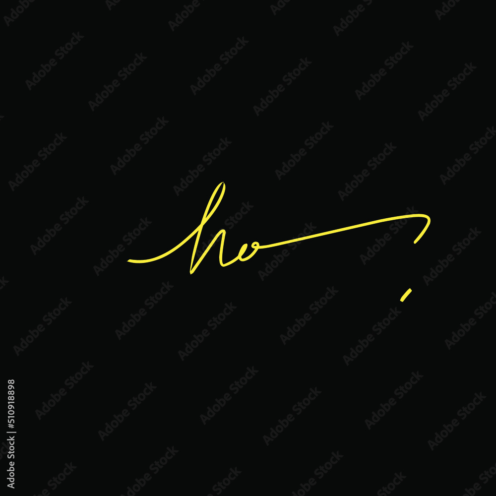 Initial Letter ha Logo - Handwritten Signature Logo Initial Letter ha Logo - Handwritten Signature Logo