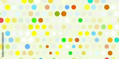 Light multicolor vector background with bubbles.