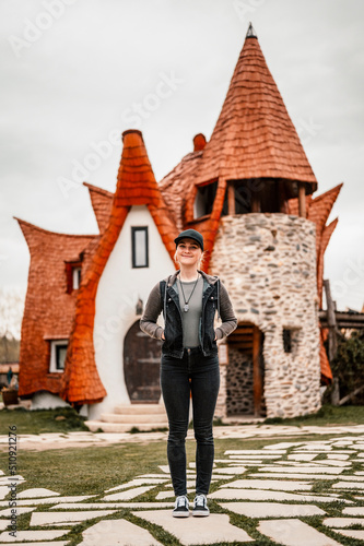 The Valley of the Fairies Castelul de Lut, Valea Zanelor, Transylvanian Hobbit castle built of clay and sand in Romania, Porumbacu de Sus photo