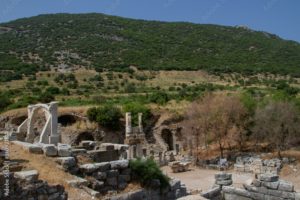 ruins of ancient city, Ephesus, Greece