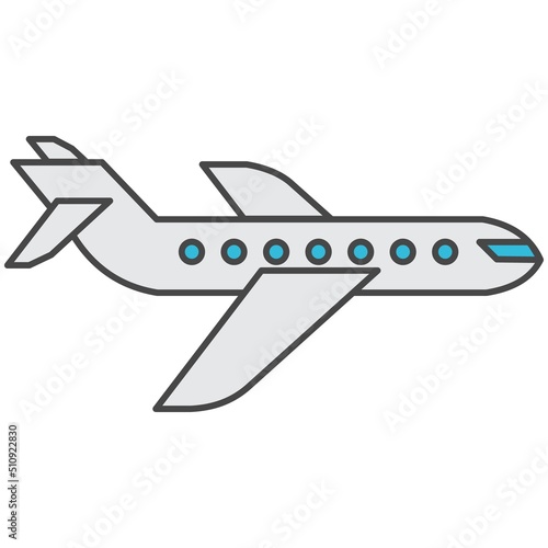 Airplane icon vector airways transportation logo. Flight symbol.