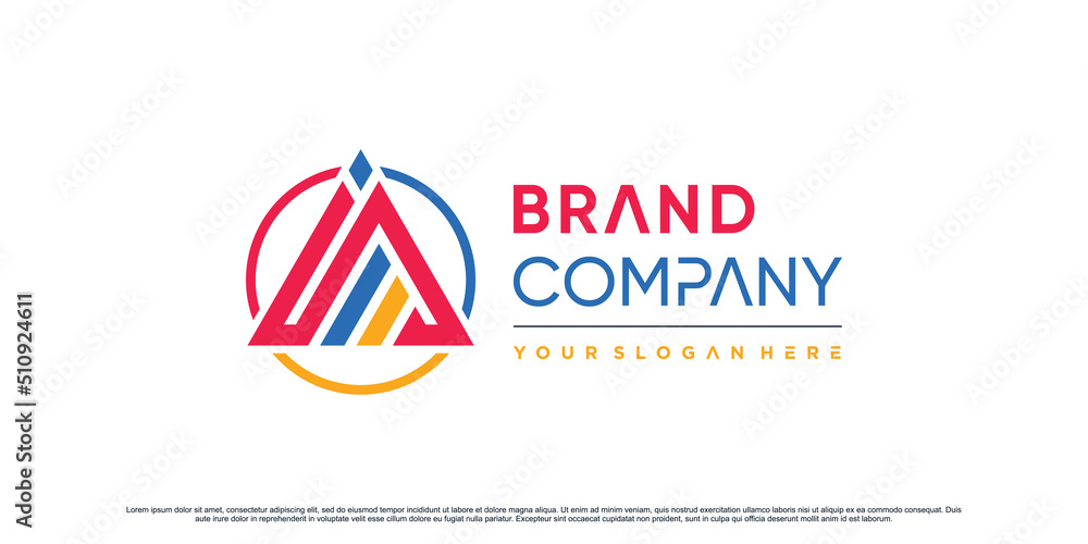Triangle icon letter a logo design inspiration for business with circle concept Premium Vector Triangle icon letter a logo design inspiration for business with circle concept Premium Vector