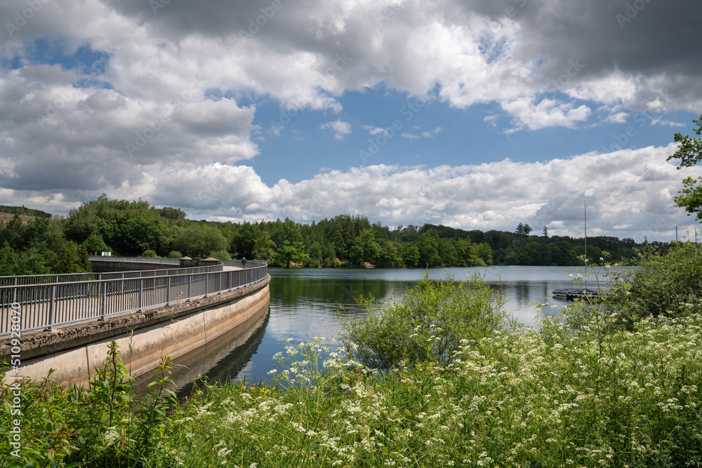Brucher reservoir, Marienheide, Bergisches Land, Germany