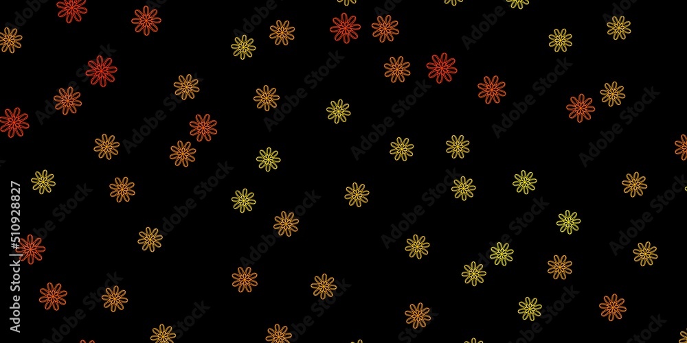 Dark Yellow vector background with random forms. Dark Yellow vector background with random forms.