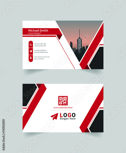 Clean professional corporate business card template