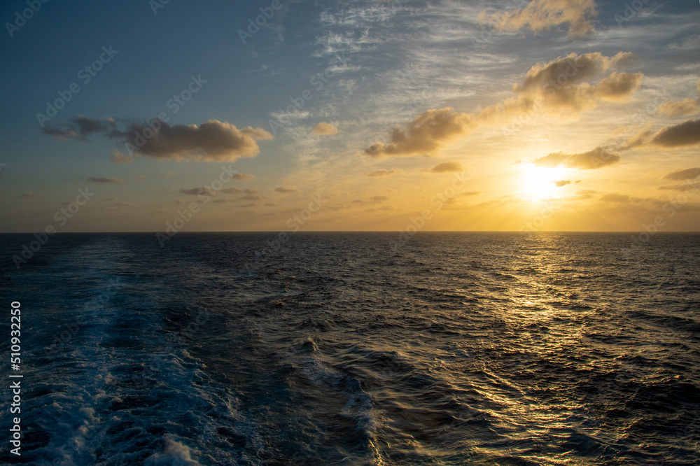 A sunset in the West Atlantic east of the Caribbean